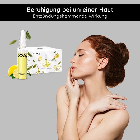 RAU Cosmetics Vitamin C Ampullen - schützendes Serum für einen strahlenden, ebenmäßigeren Teint 14 St