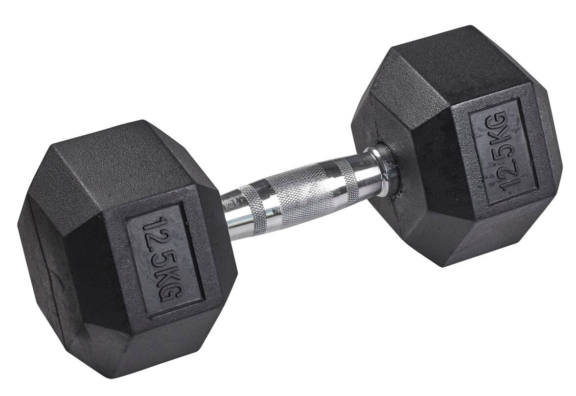 tanga sports® Gummi-Kurzhantel HEX, 12,5 kg