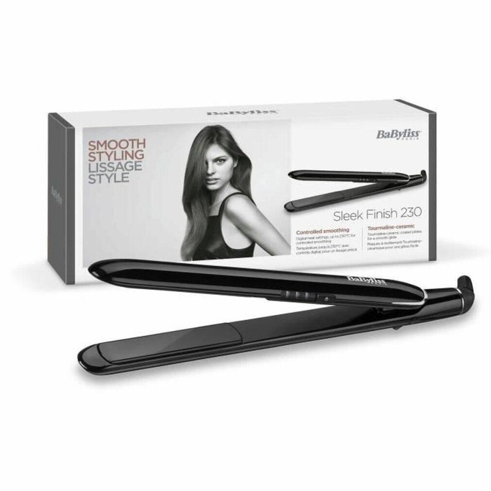 Verpackung mit Glätteisen und Abbildung einer Frau. Text: Smooth Styling Lissange Style.