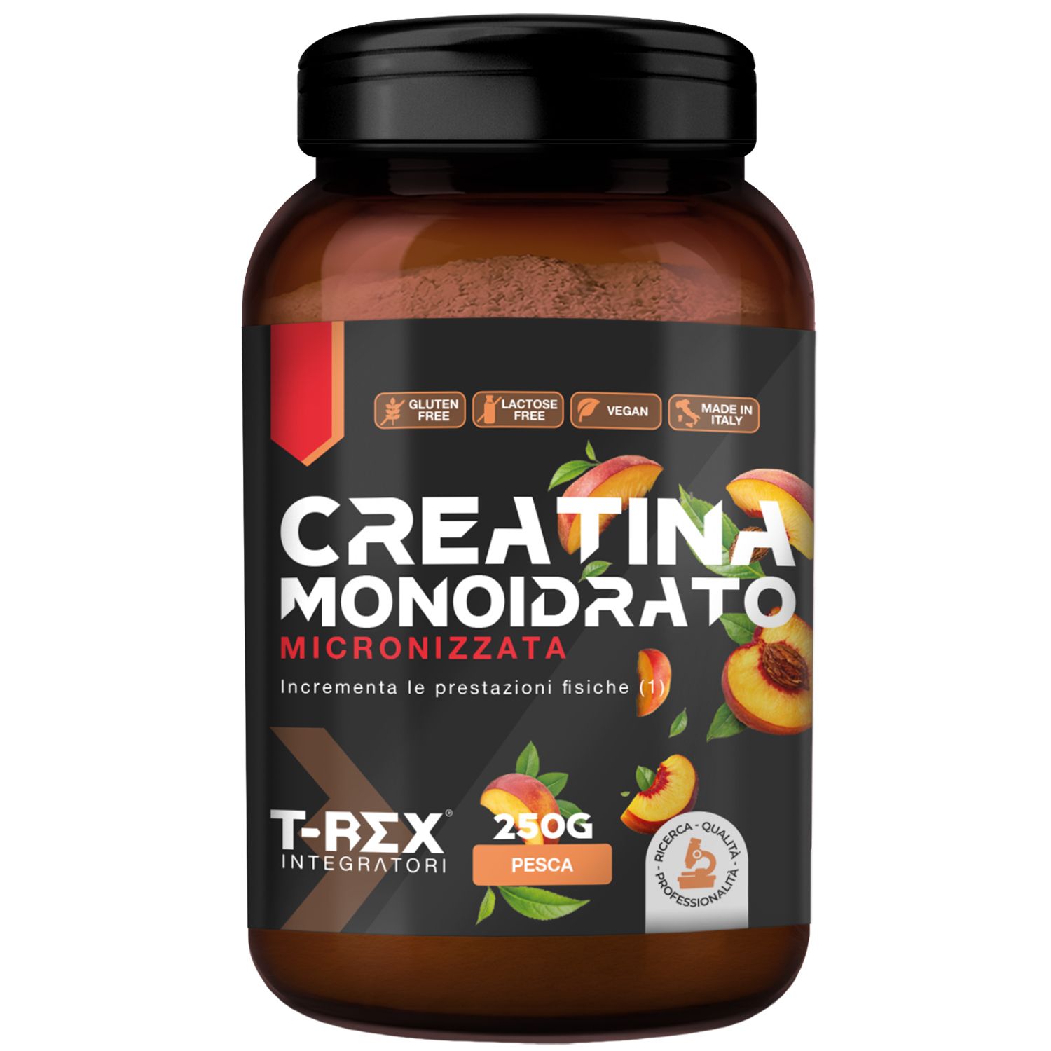 T-Rex Integratori Creatina Monoidrato Micronizzata polvere Pesca 250 g
