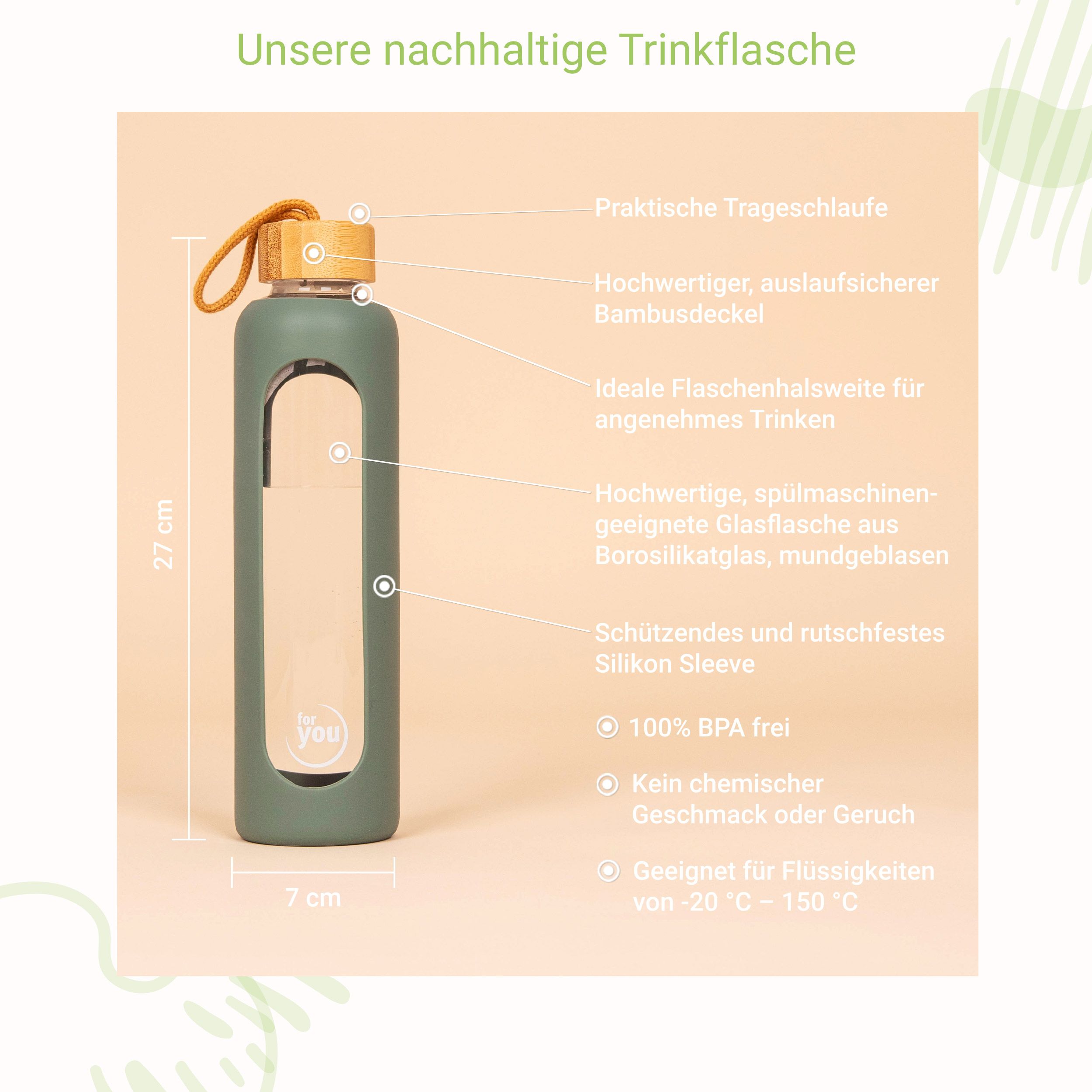for you Nachhaltige Trinkflasche Doppelpack