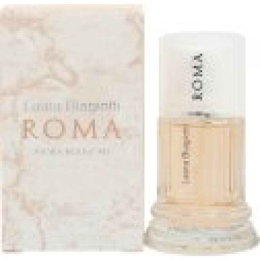 Laura Biagiotti Roma Fiori Bianchi Eau de Toilette Flakon und Verpackung.