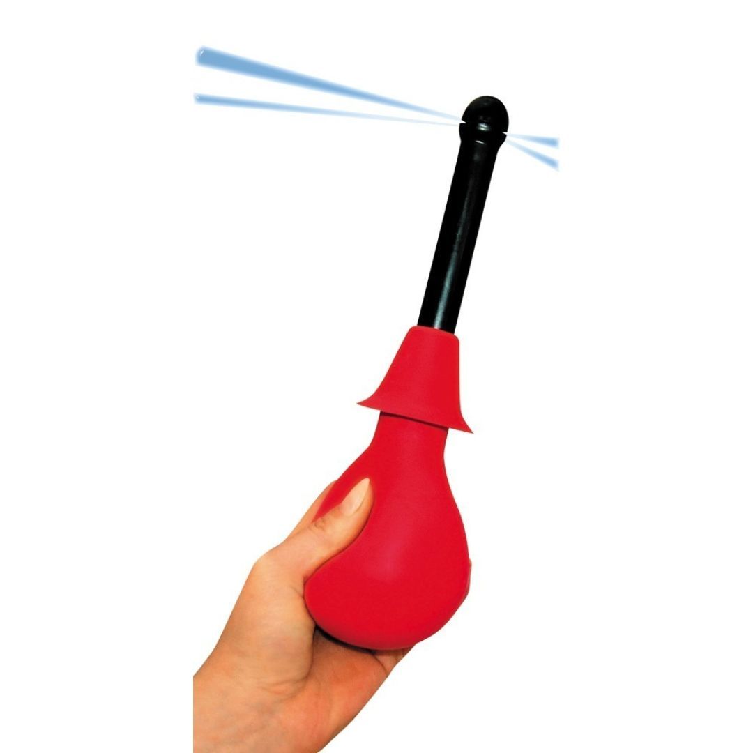 Intimdusche rot mit 2 Aufsätzen und Pumpball | Anale & vaginale Hygiene | You2Toys