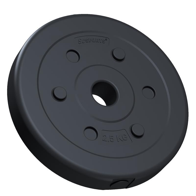 ScSPORTS® Langhantelset 17,5 kg Kunststoff hohlverschraubt