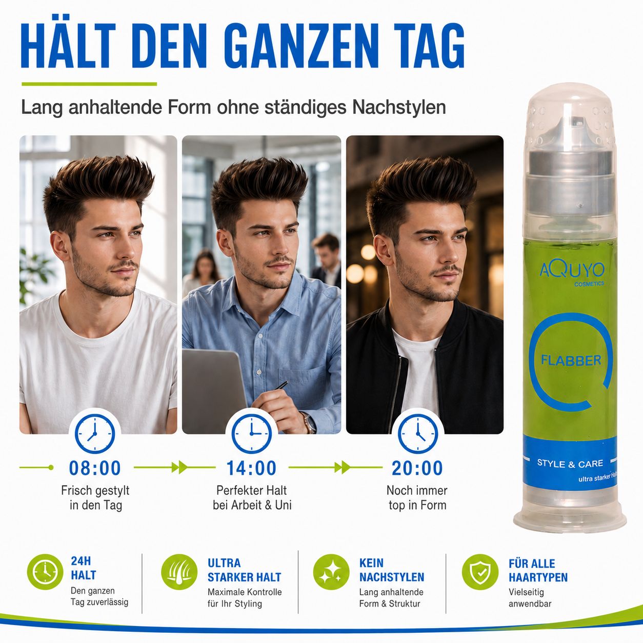 Flabber Haargel extra starker Halt | Stylinggel für eine ideale Haarfrisur