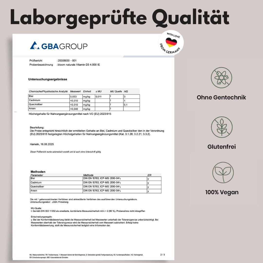 Laborgeprüfte Qualität. GBA Group-Zertifikat. Ohne Gentechnik, glutenfrei, 100% vegan.