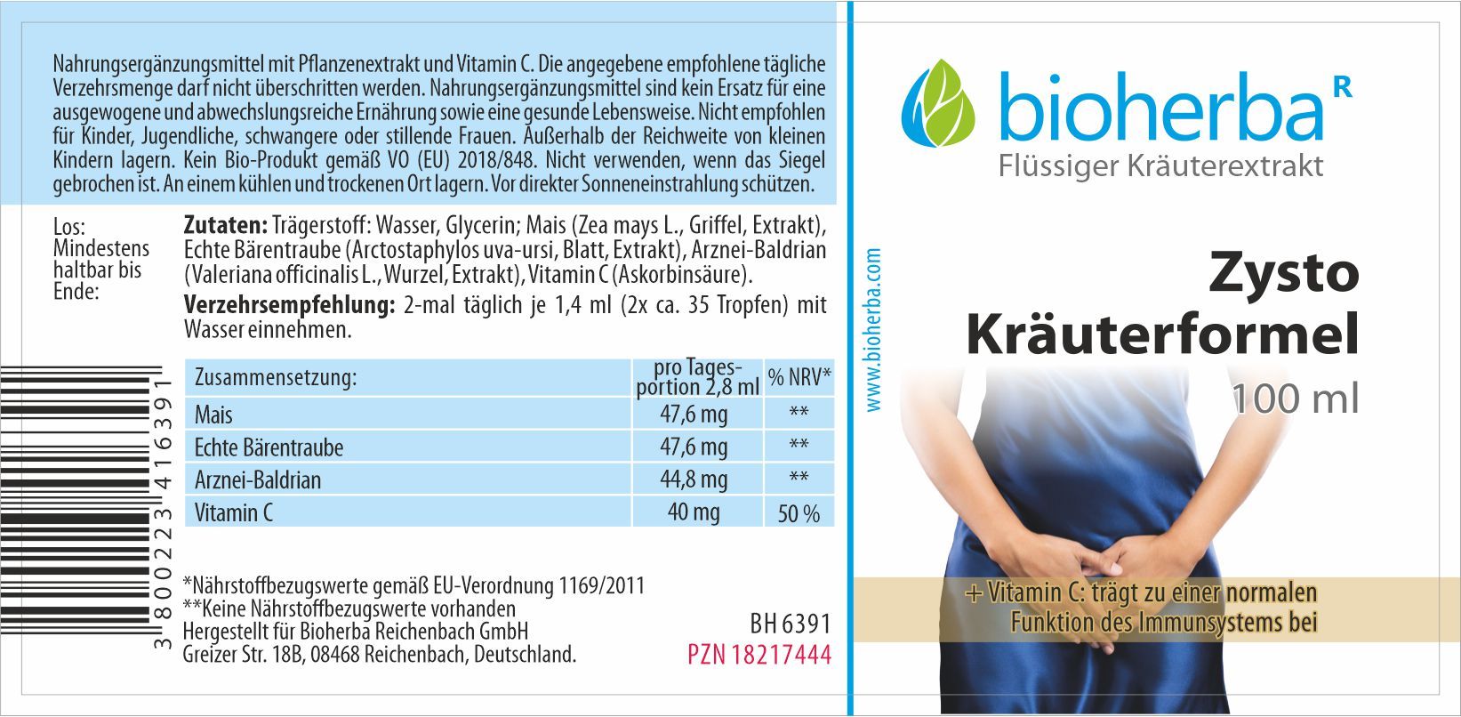 Bioherba Zysto Kräuterformel Tropfen  Tinktur Extrakt