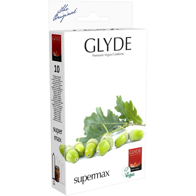 Glyde Ultra *Supermax* Kingsize Kondome, zertifiziert mit der Vegan-Blume