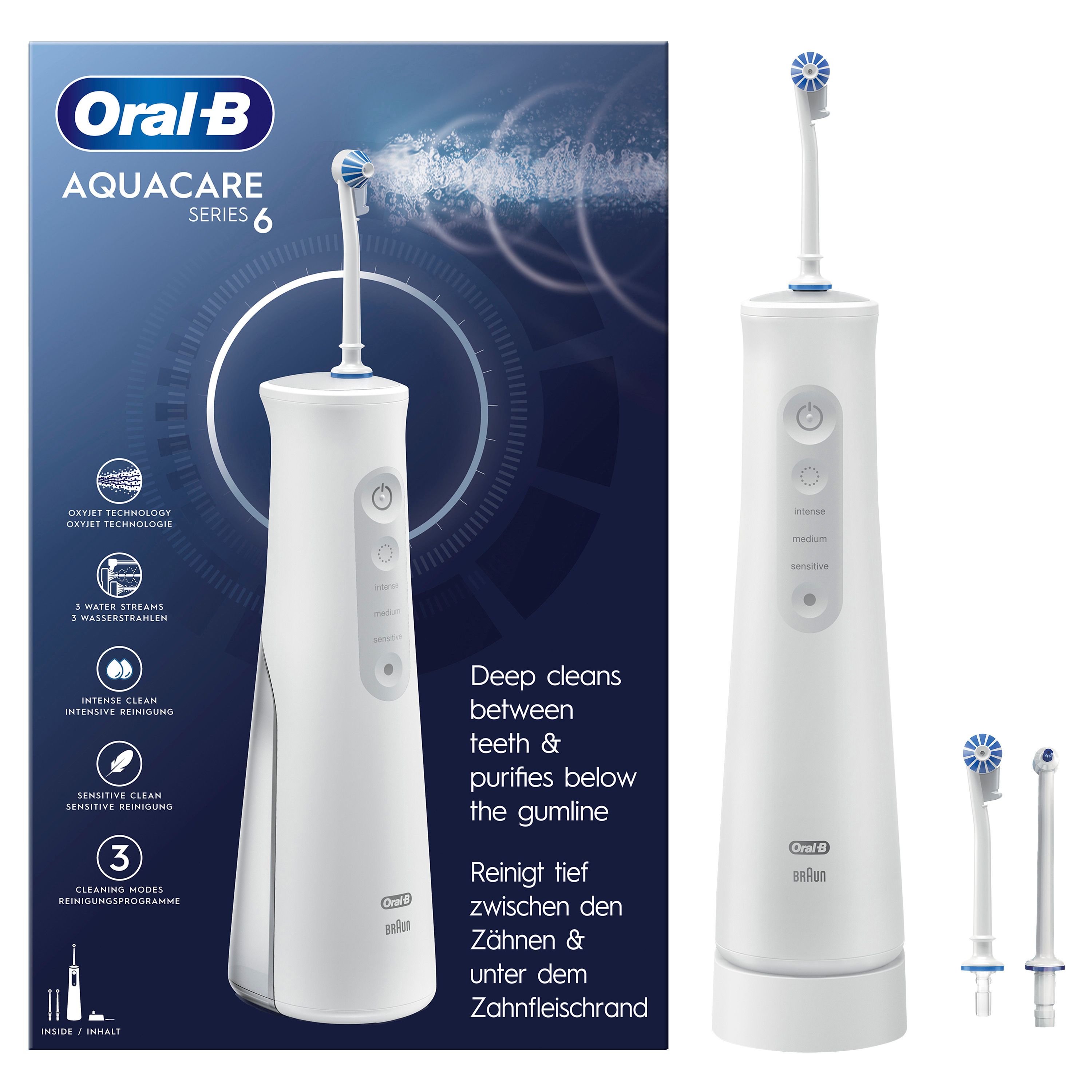 OralB Munddusche "Aqua Care 6" in Weiß 1 St Shop Apotheke