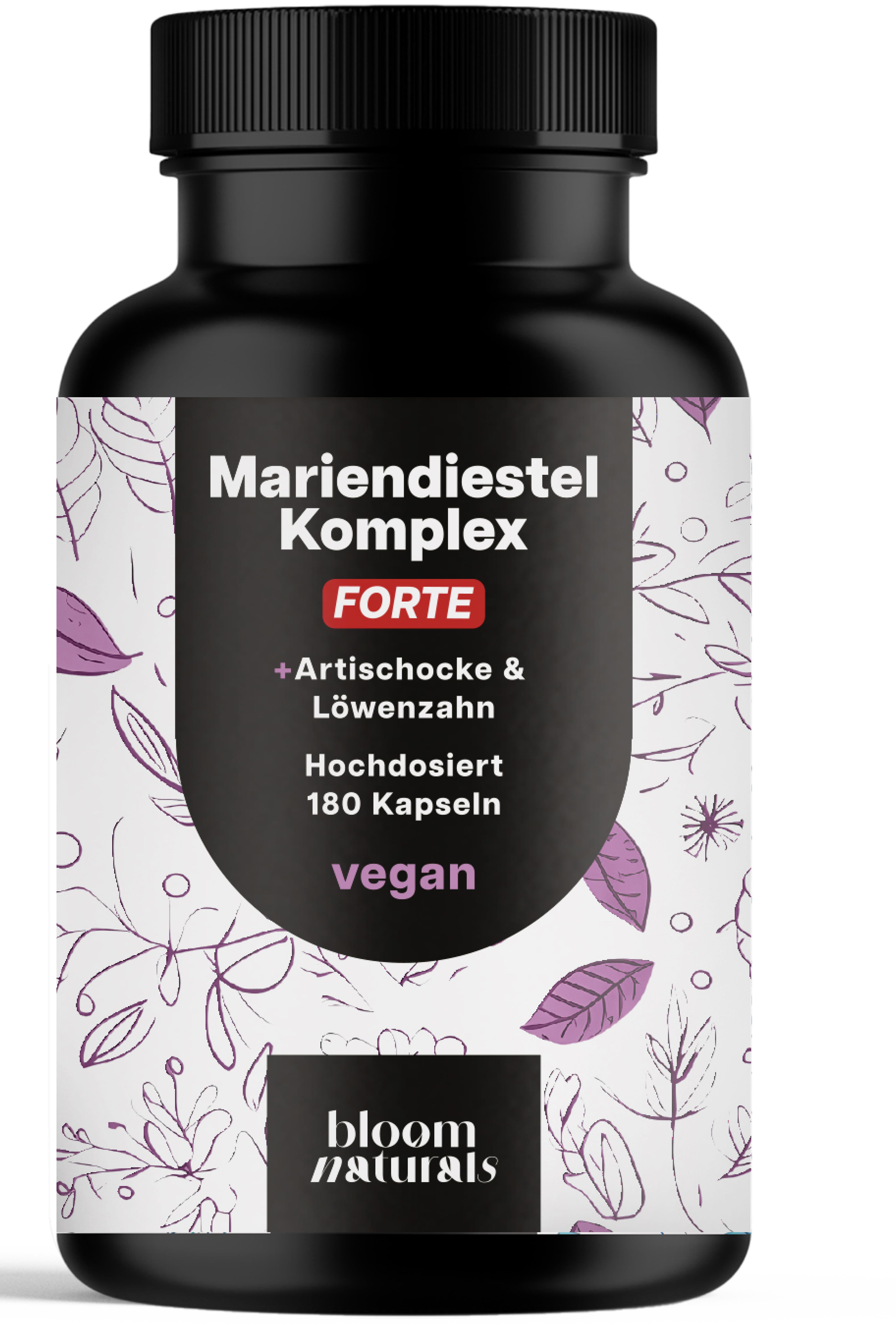 Bloom Naturals Mariendistel Artischocke Löwenzahn Komplex Kapseln 128 g