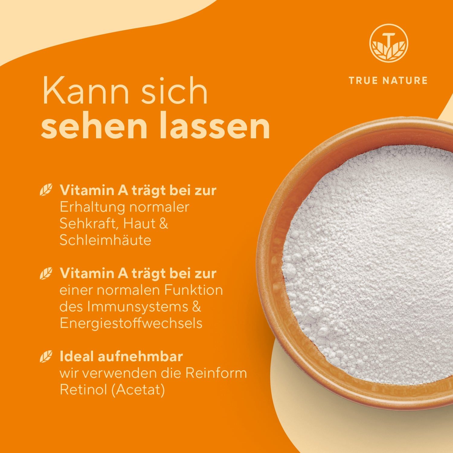 TRUE NATURE® Vitamin A Tabletten - Augenvitamine Vegan & Made in Germany