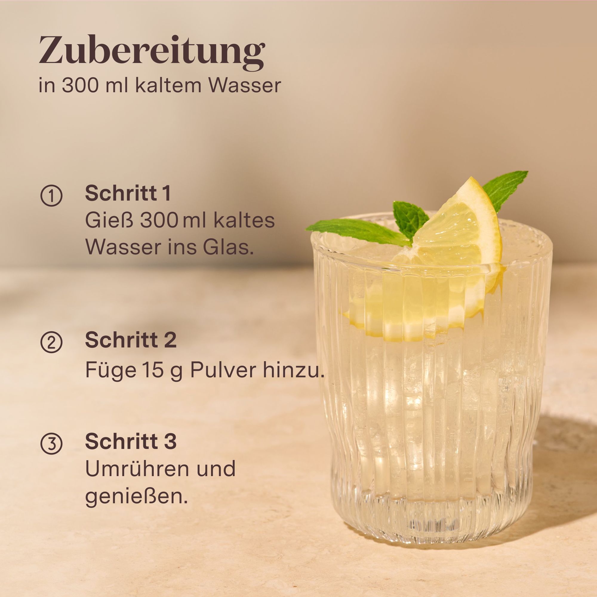 Glow25 Kollagen Plus Typ Lemon Pulver in gelber Verpackung, mit Hinweisen zu Vitamin C, Zink und Biotin.