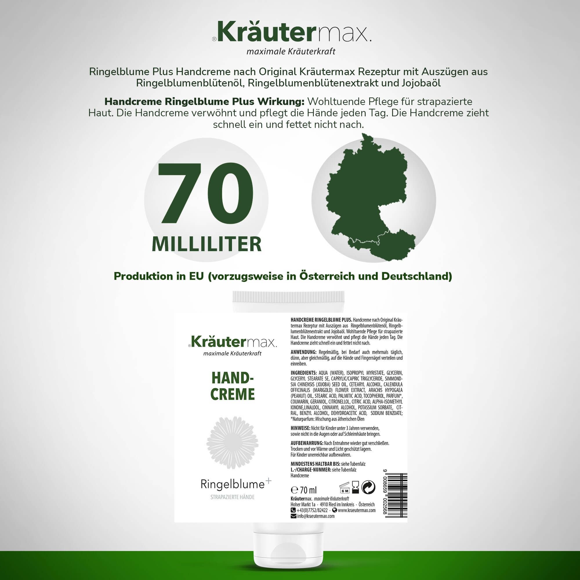 Kräutermax Handcreme Ringelblume plus
