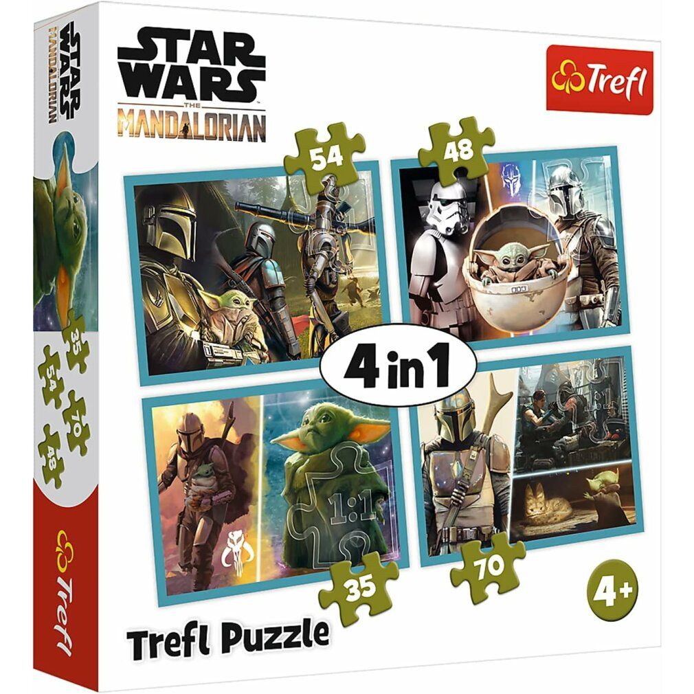 trefl Puzzle Mandalorian und seine Welt 4in1 (35,48,54,70 Teile)