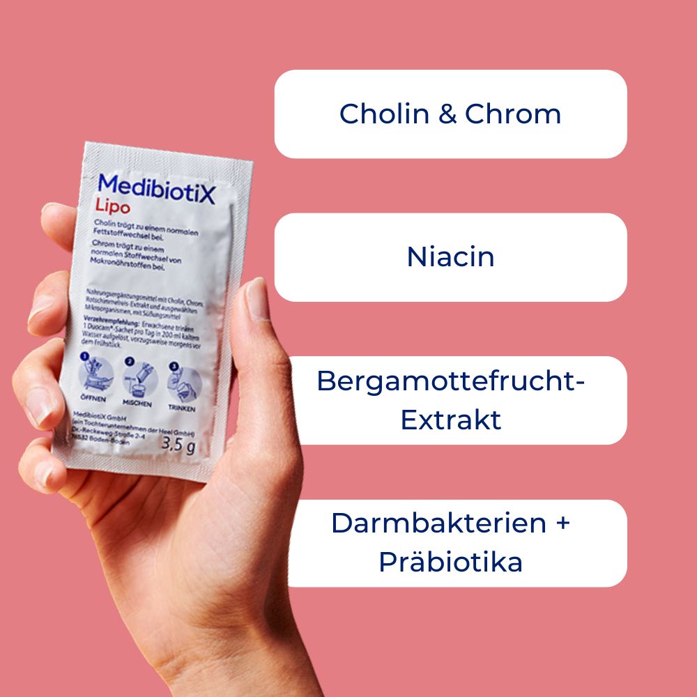 MedibiotiX Lipo - Aktiver Stoffwechsel & gute Verdauung - Mit Darmbakterien für die Darm-Leber-Achse