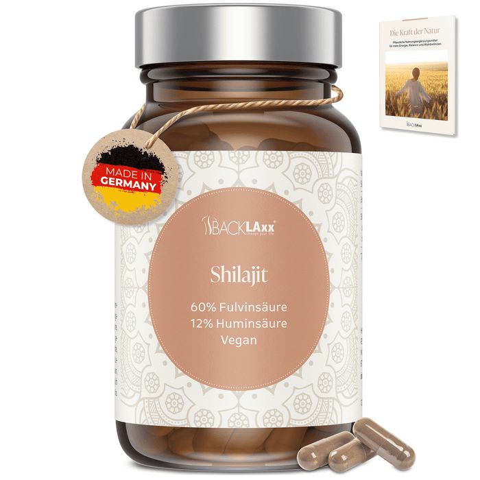 Shilajit Kapseln - 1200 mg pro Tagesdosis, hochdosiert 60:1 BACKLAxx® 120 St