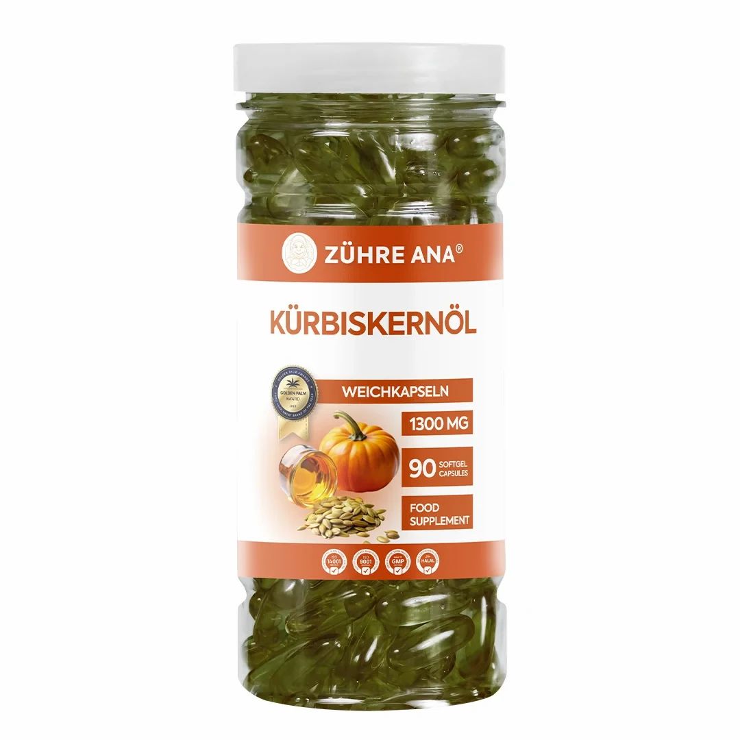 Zühre Ana | Weichkapseln mit Kürbiskernöl 1300 mg 117 g Kapseln