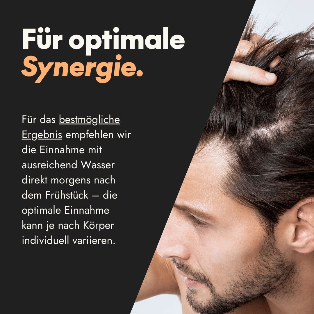 serotalin Active Men Hair & Beard - Biotin, Zink & Selen für Haare, Bartpflege & Nägeln bei Männern