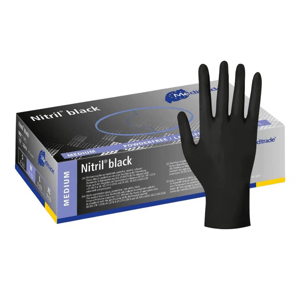 Meditrade Nitril Handschuhe black