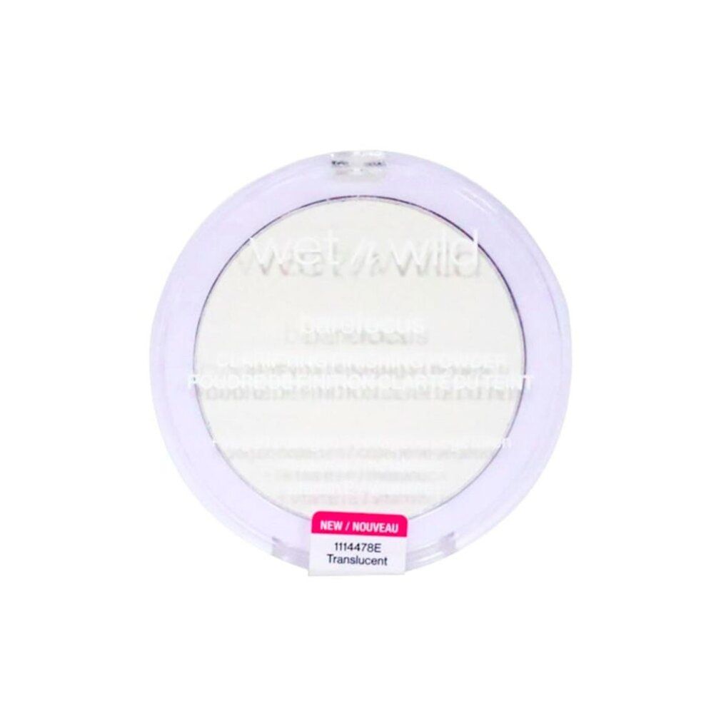 Setting Powder Bare Focus Klärendes Finishing-Puder, transparent. Enthält veganes Kollagen, Teebaumöl und Vitamin E.