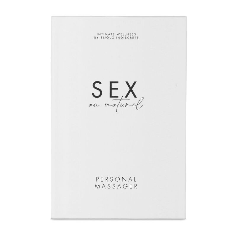 Weiße Verpackung mit Aufschrift: SEX au naturel, Personal Massager, Intimate Wellness by Bijoux Indiscrets.