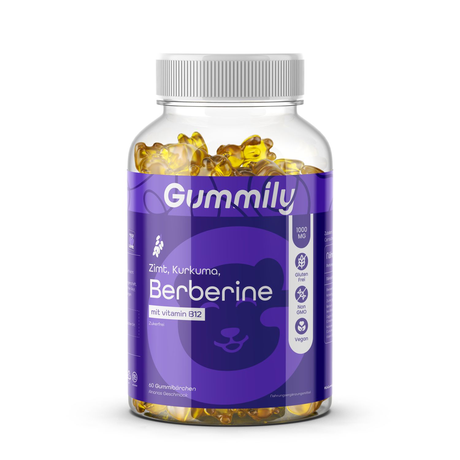 Gummily® Berberin Gummibärchen - Laborgeprüft HCl Blutzucker Gummies 60 St