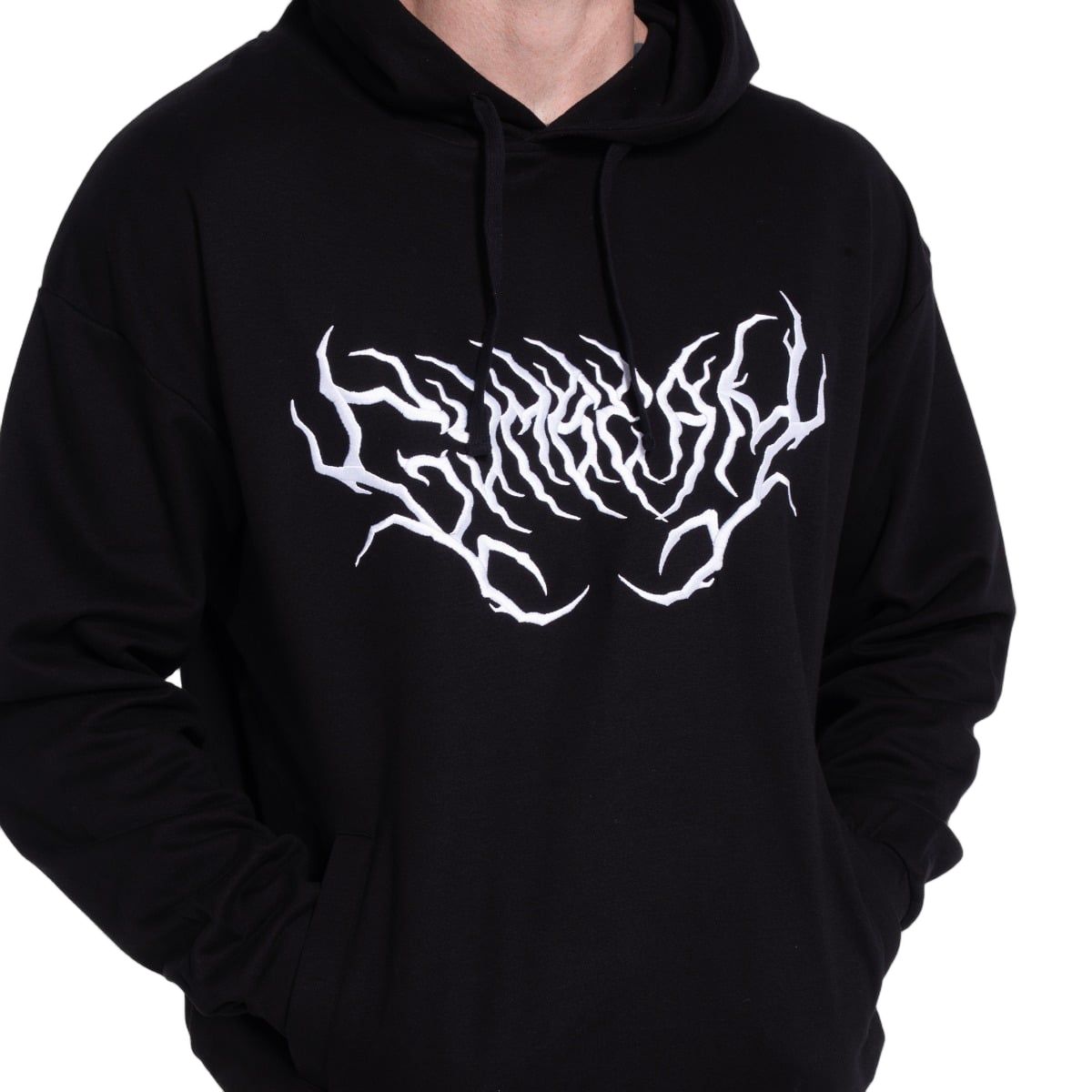 GymBeam Hoodie Herren Oversized mit Kapuze und Taschen in Schwarz Thorn