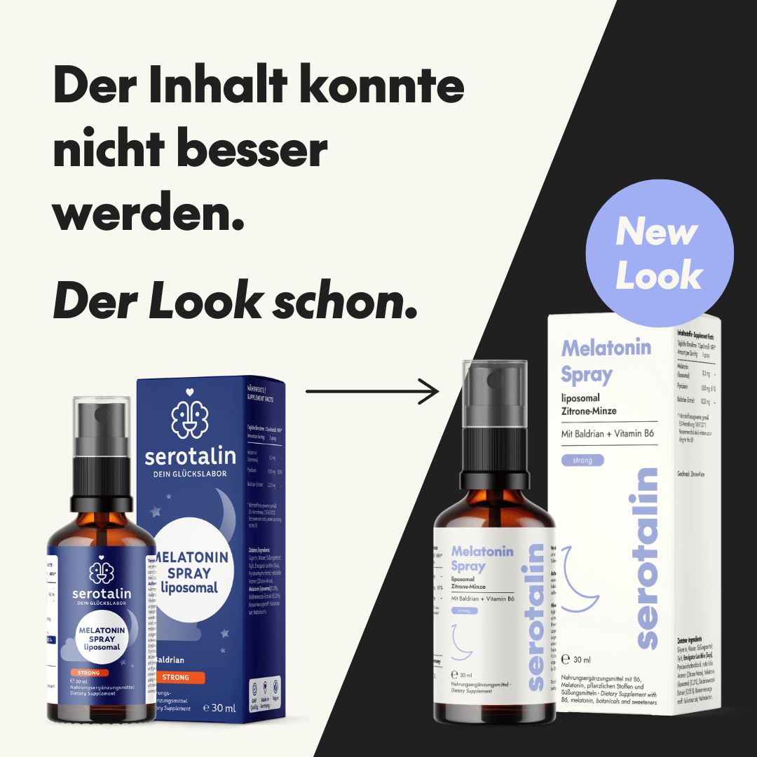 serotalin Melatonin Spray liposomal | Schnelles Einschlafen & Entspannung | Mit Baldrian & Melatonin