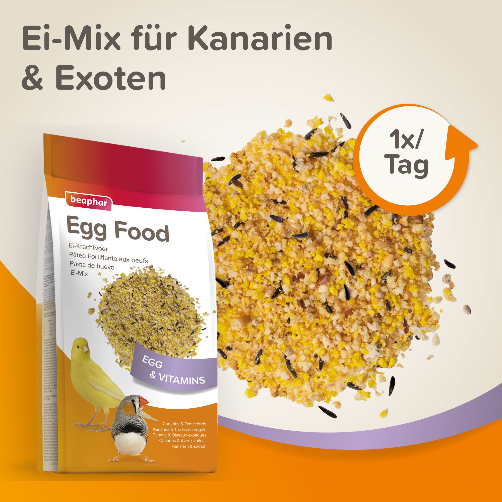 Beaphar Ei-Mix für Kanarien & Exoten 150 ml