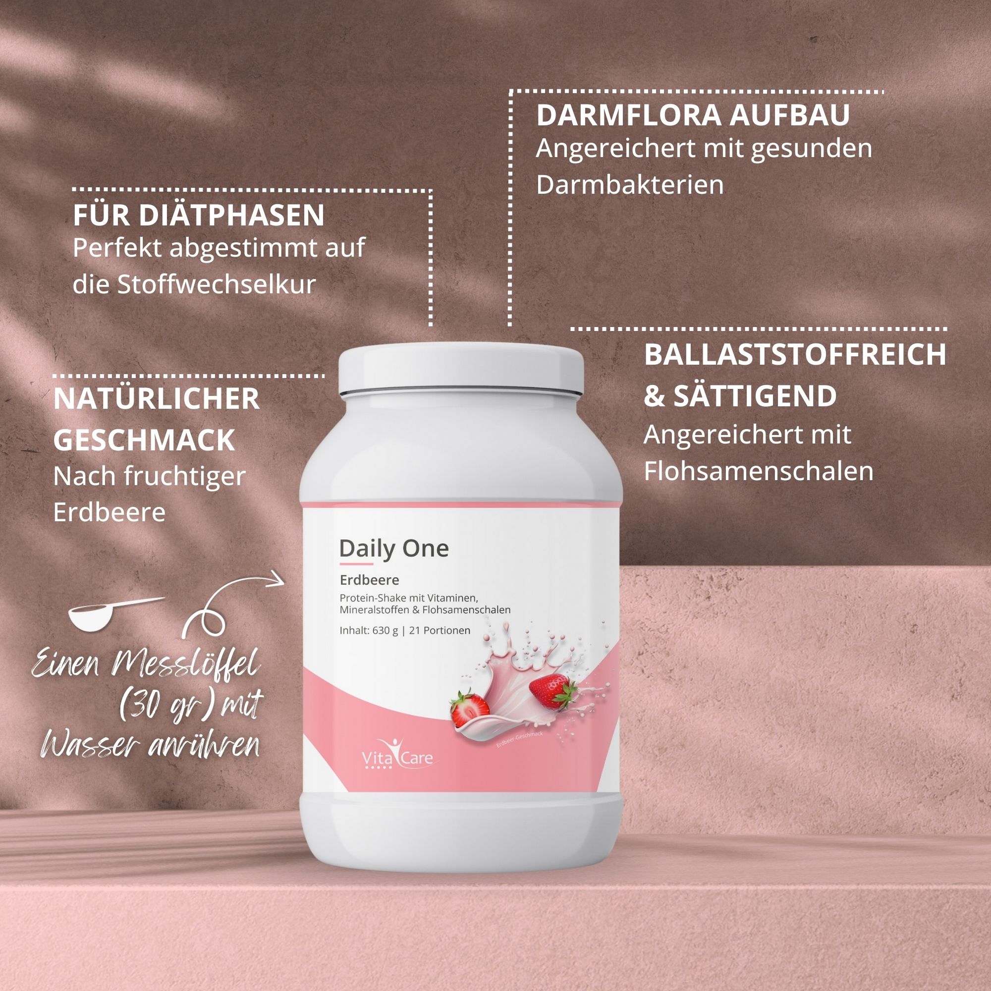 VitaCare DailyOne Protein Shake Erdbeere