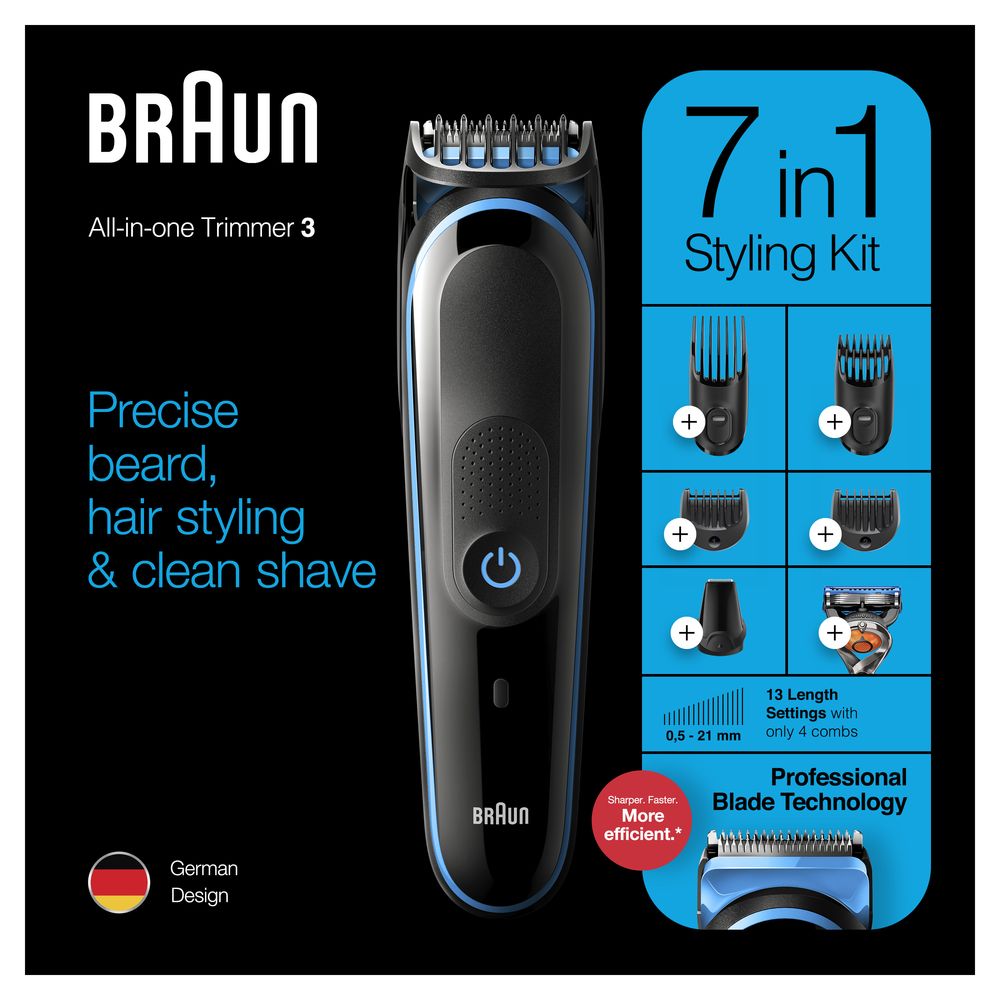 Braun - All-in-One Bartschneider und Haarschneidemaschine "MGK3245" in Schwarz