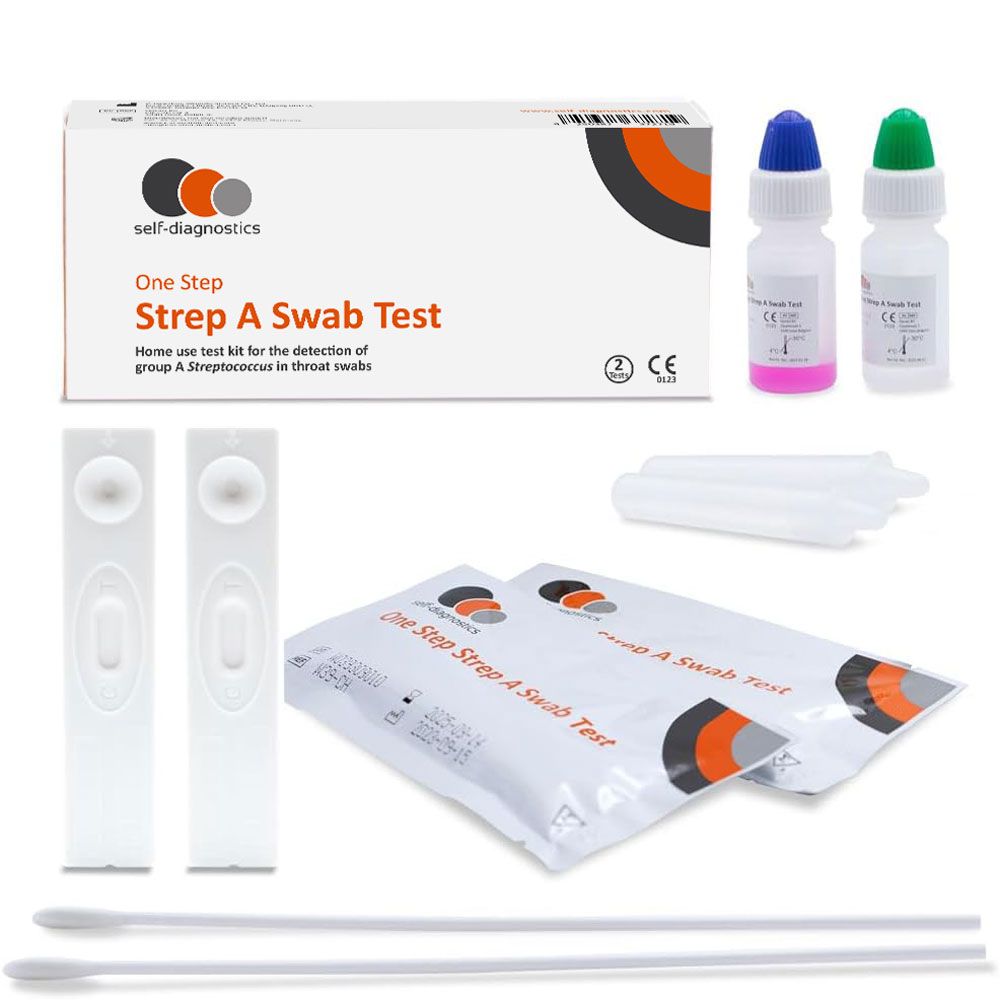 self-diagnostics Strep A Test - Streptokokken Schnelltest mit Rachenabstrich