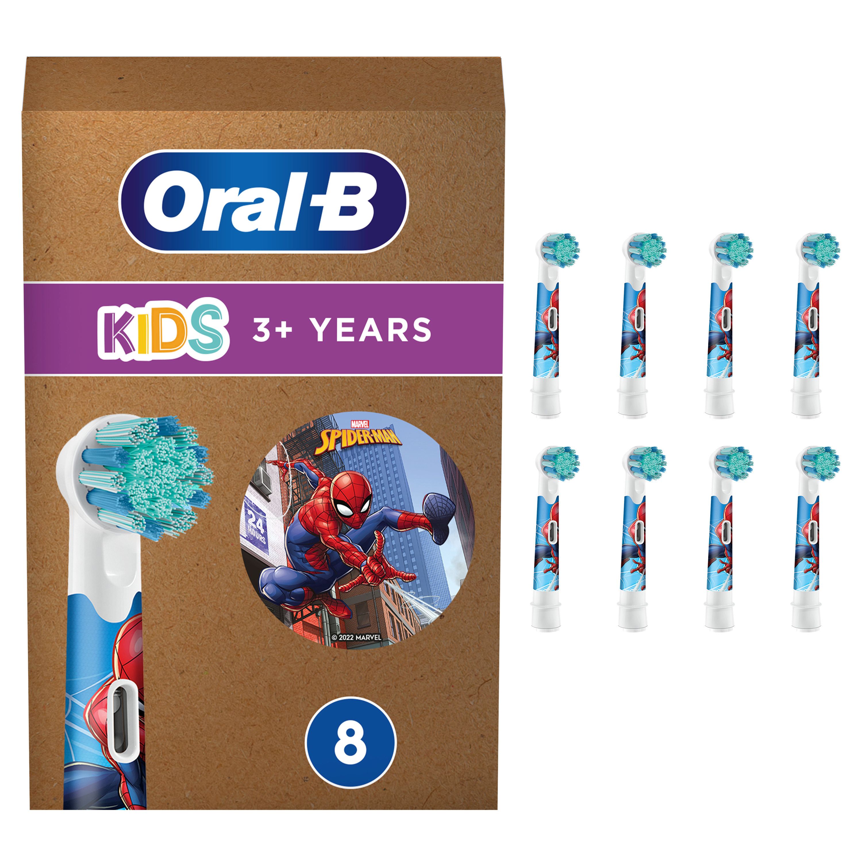 Oral-B - Aufsteckbürsten "Kids - 8er Pack" Spiderman