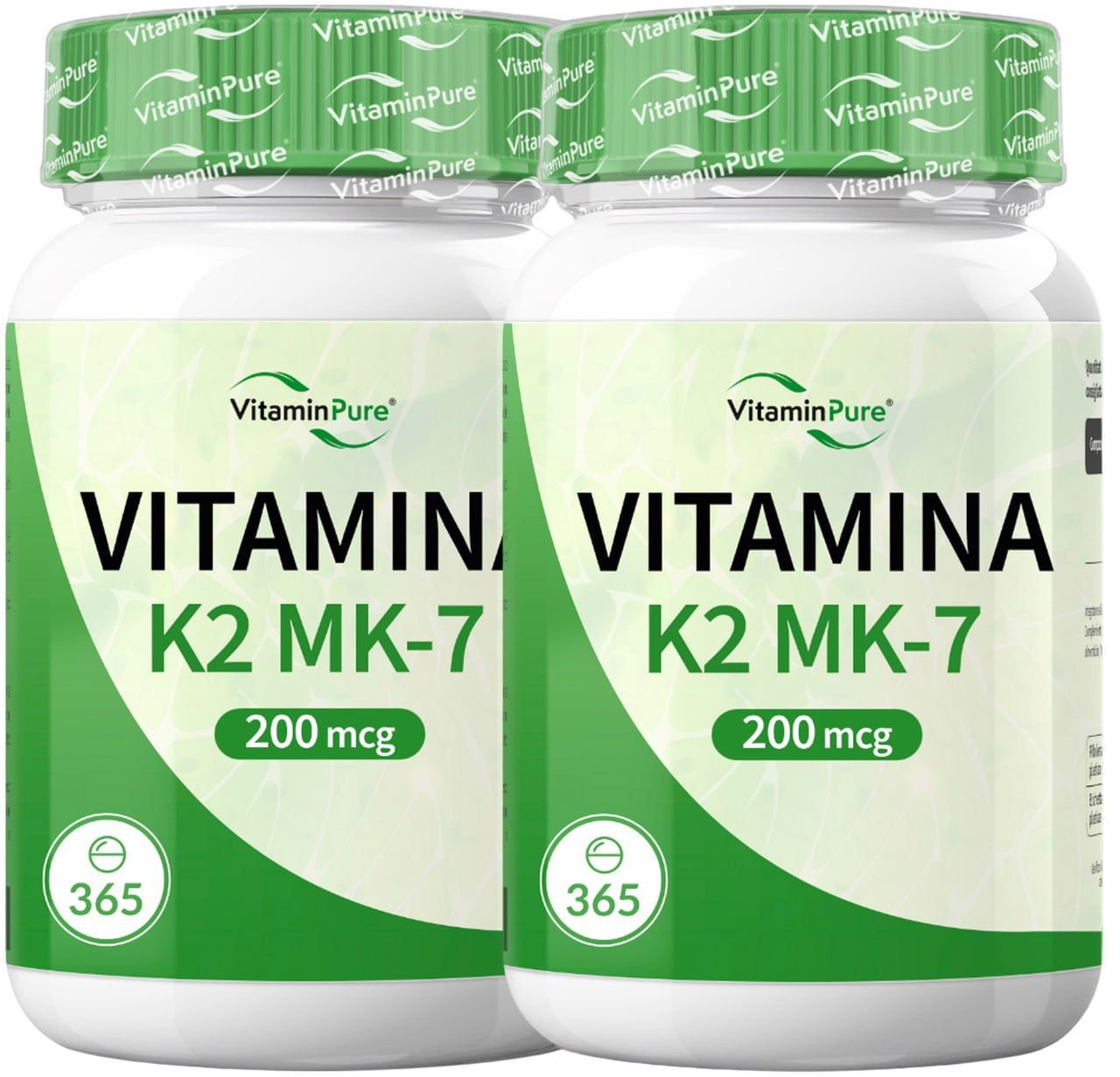 Vitamina K2 MK-7 Alto Dosaggio per Ossa e Coagulazione, VitaminPure®