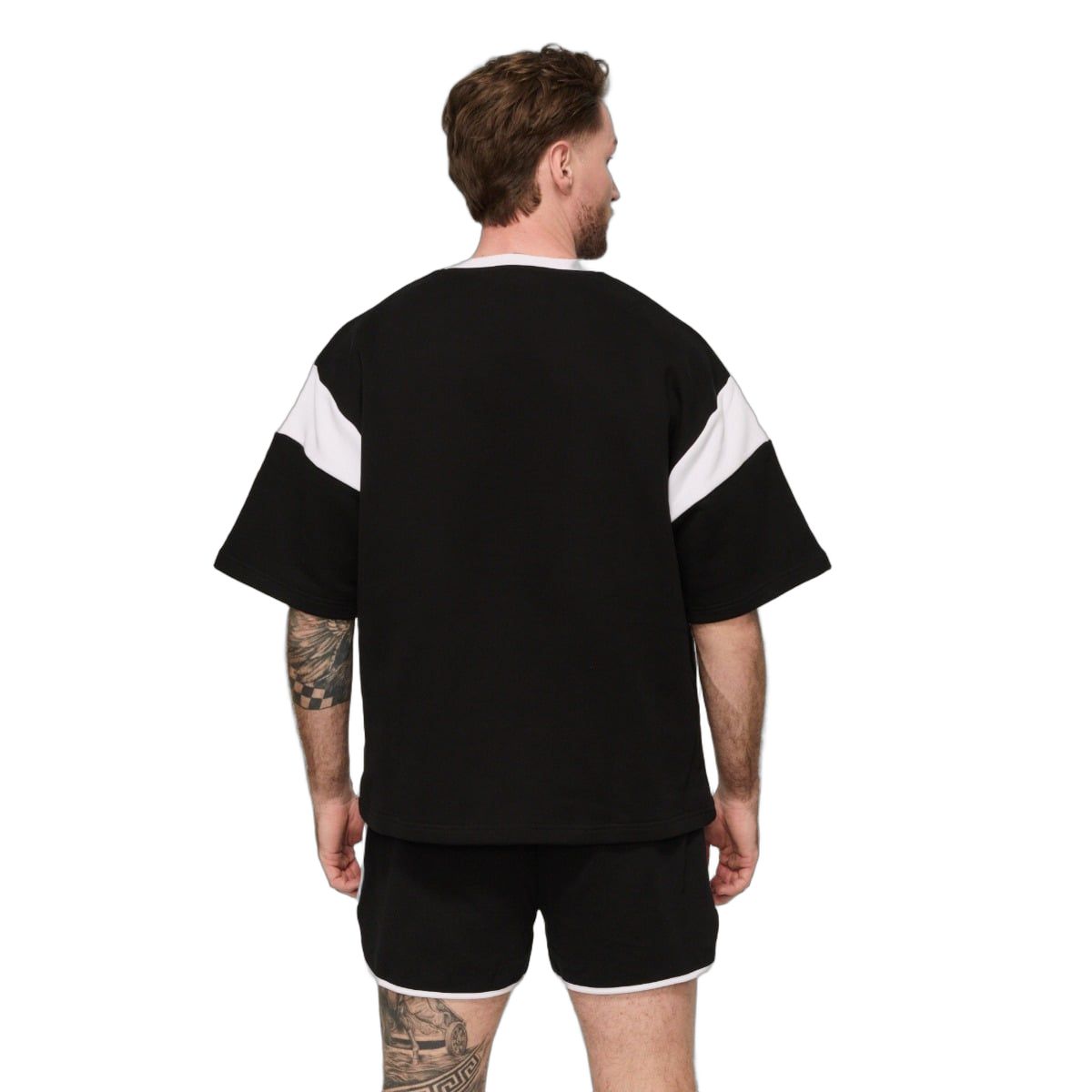 GymBeam Shorts Herren Oversized Varsity Schwarz