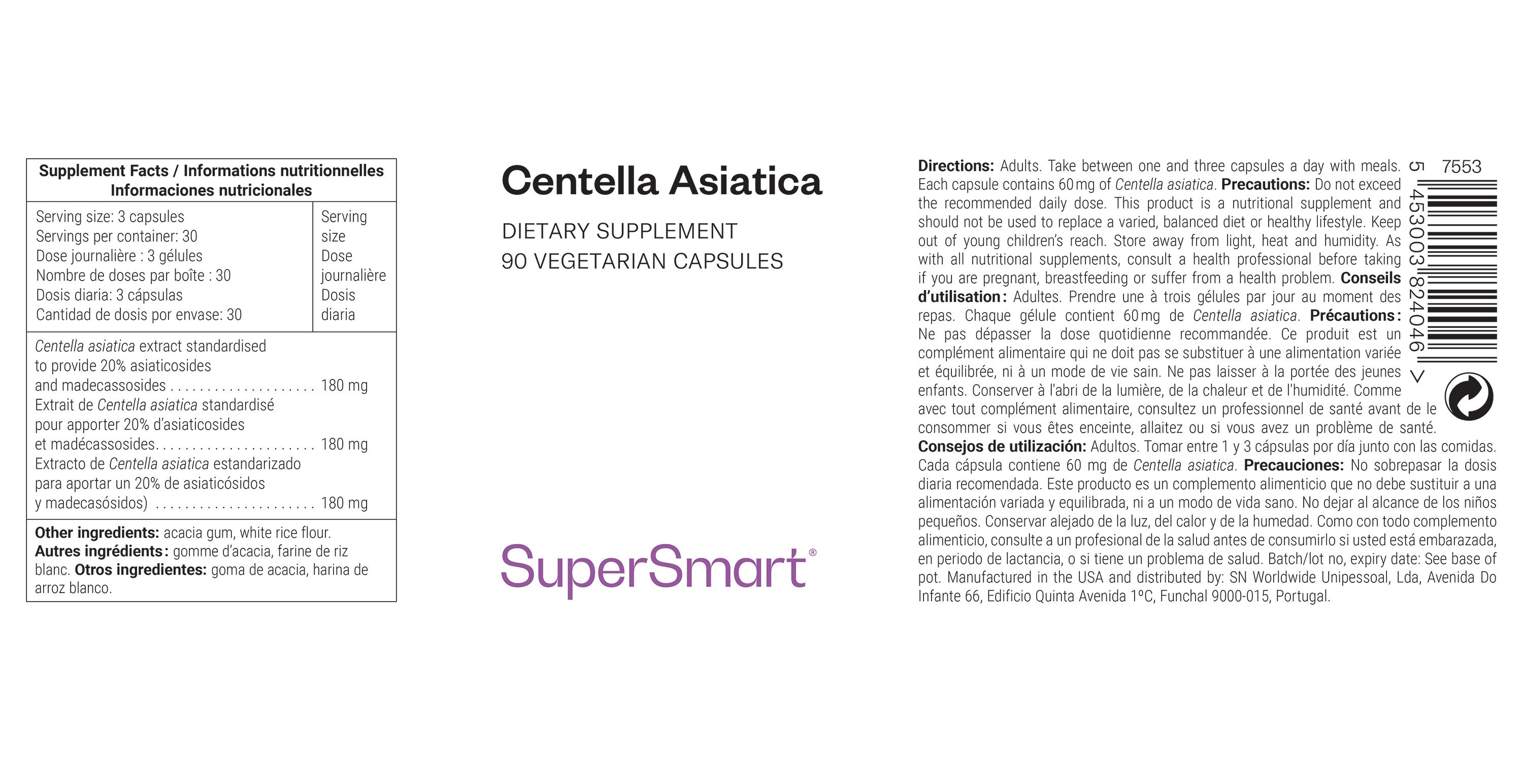 SuperSmart - Centella asiatica 90 St