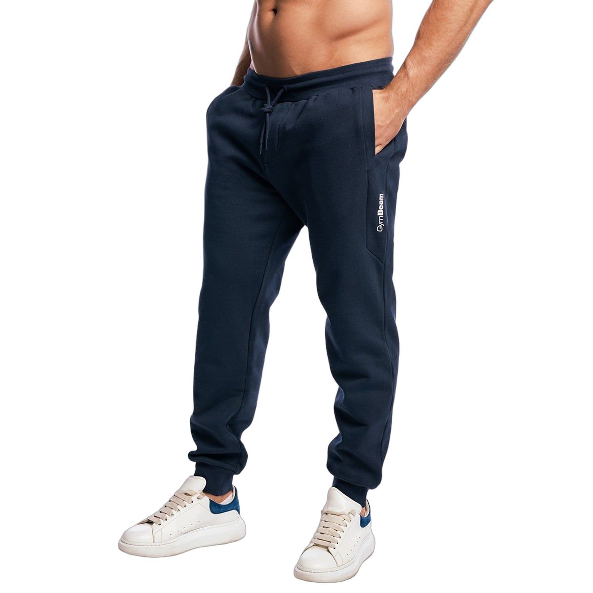 GymBeam Jogginghose Herren oversized mit Kordelzug und Taschen in Nightfall