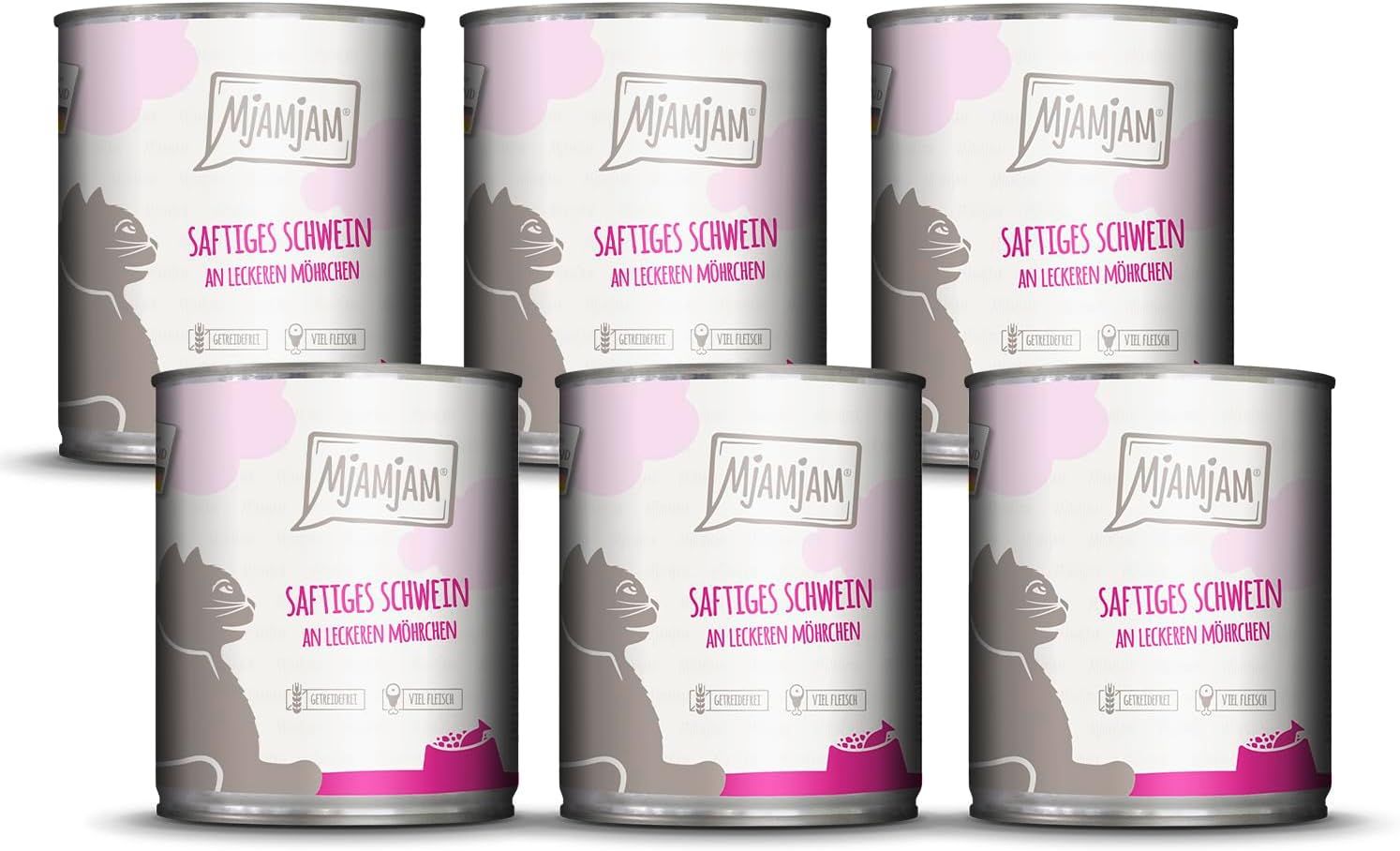 MjAMjAM - saftiges Schwein an leckeren Möhrchen 6x800 g Futter