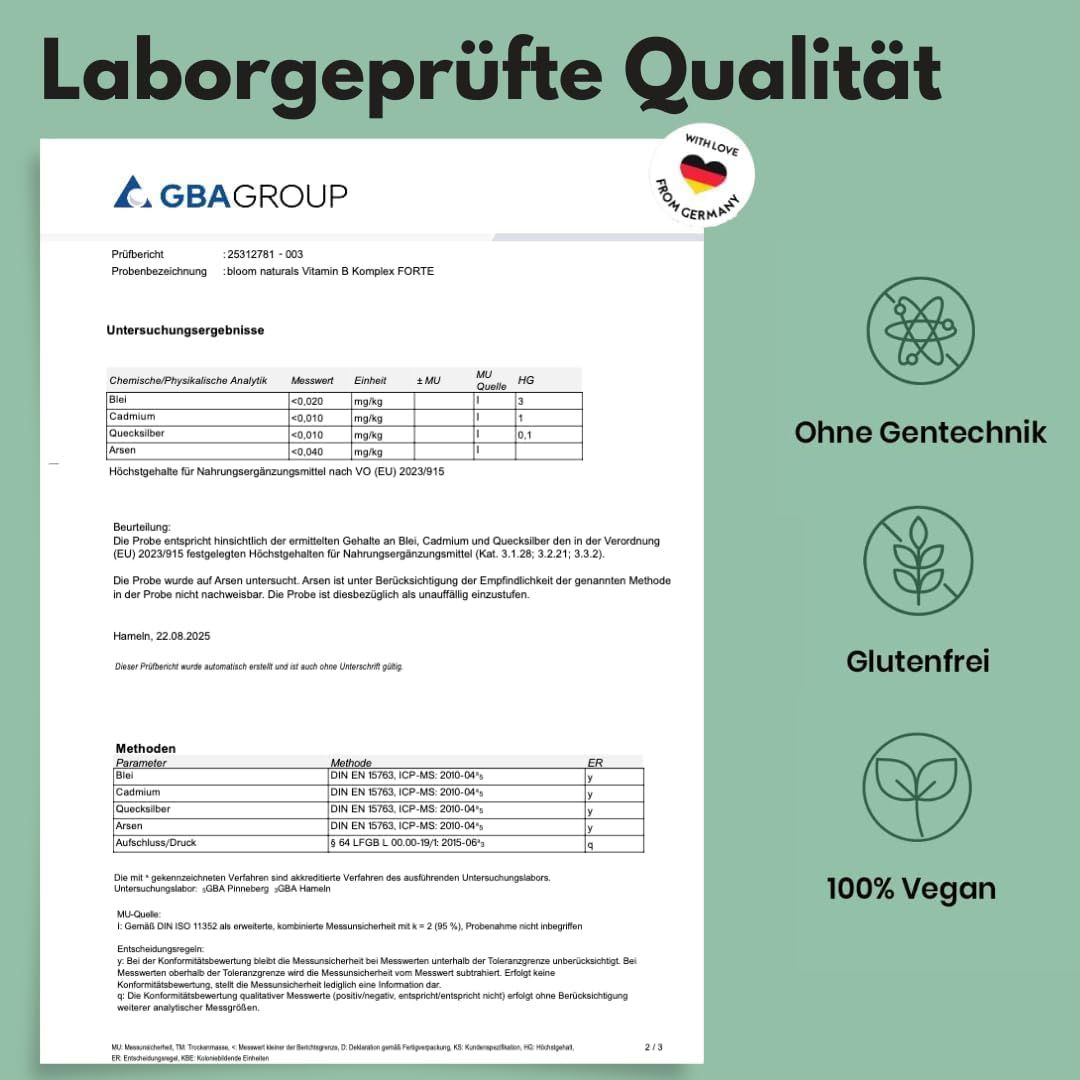 Bloom Naturals Vitamin B Komplex Tabletten