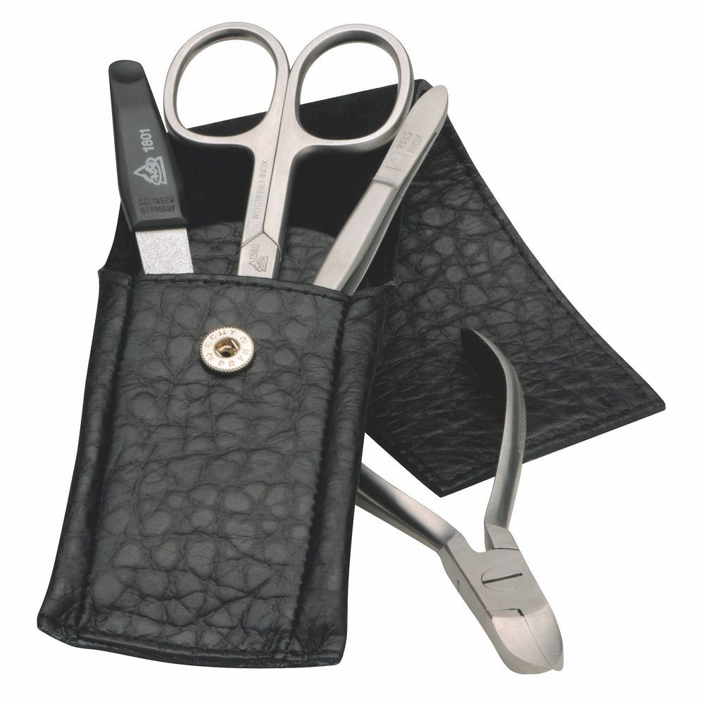 Erbe Solingen Maniküre Etui rostfrei Black 4-teilig 1 St