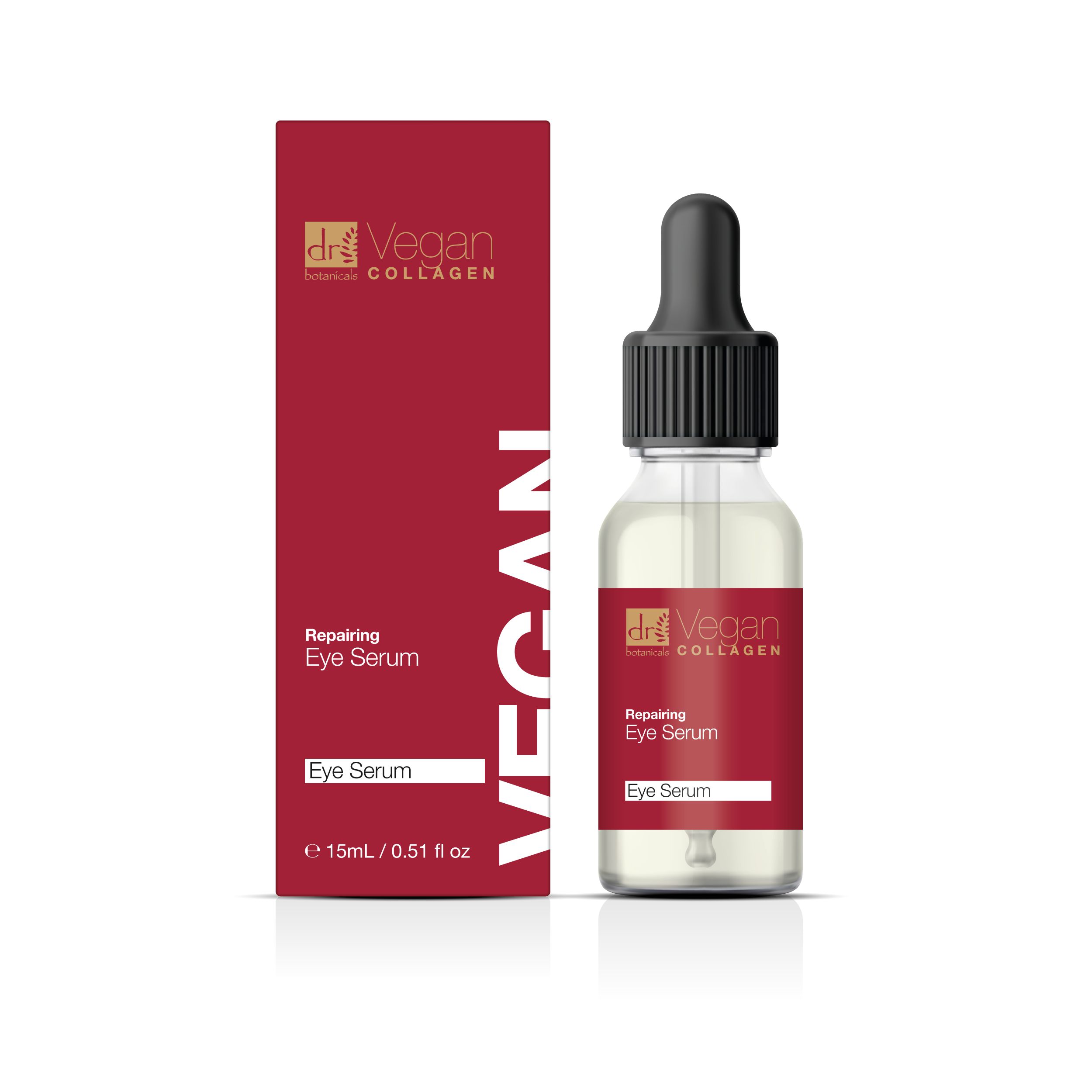 Dr Botanicals Vegan Collagen Repairing Eye Serum.