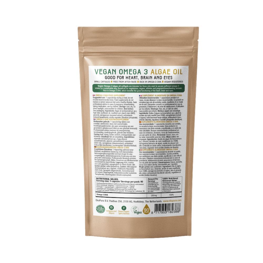 Ekopura Nutrition Veganes Omega 3 Algenöl - Drops