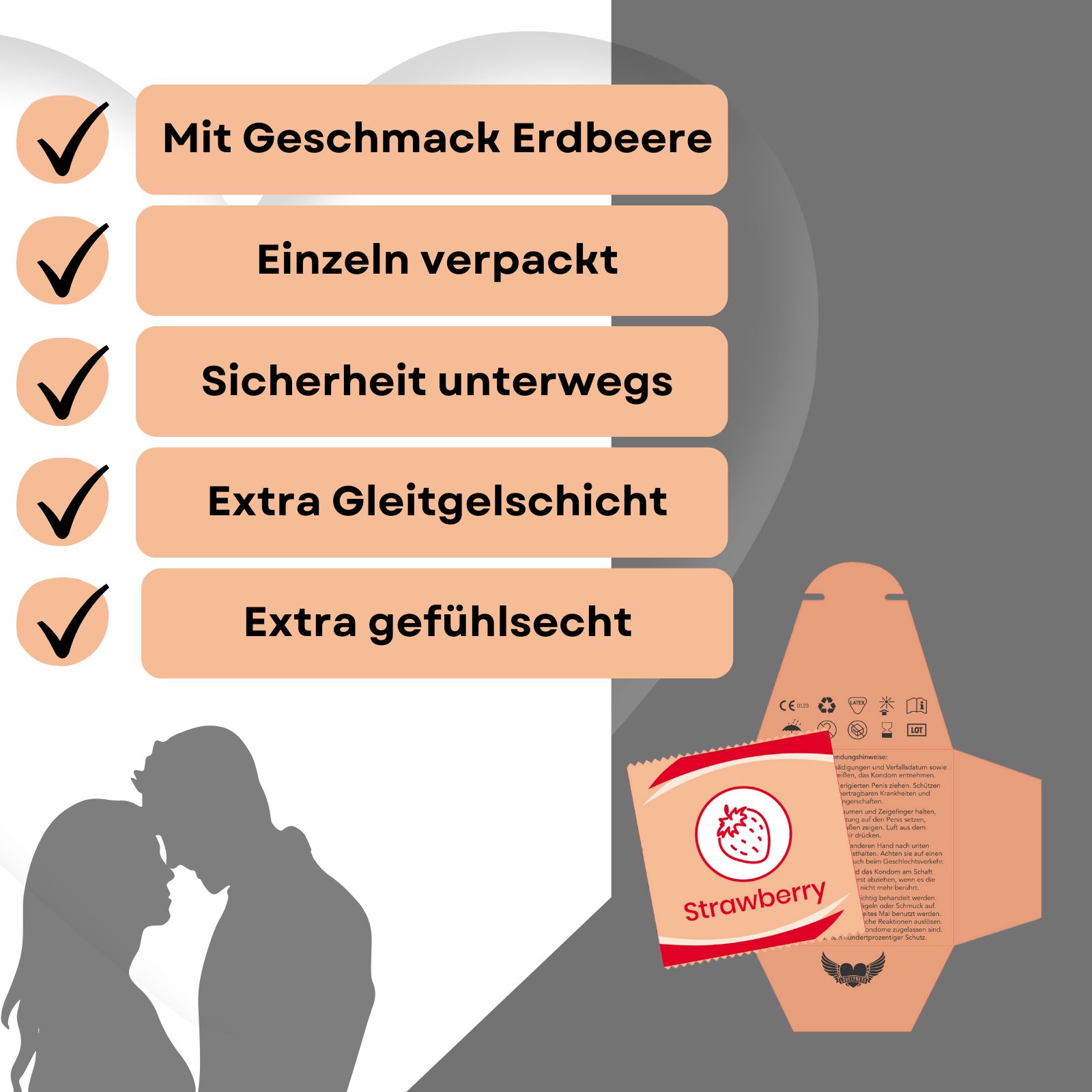 Lovelyness - Kondome mit Geschmack Erdbeere
