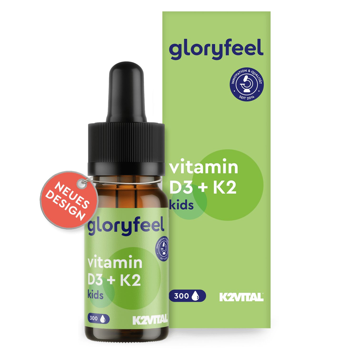 gloryfeel® Vitamin D3 + K2 500 I.E Tropfen Kids