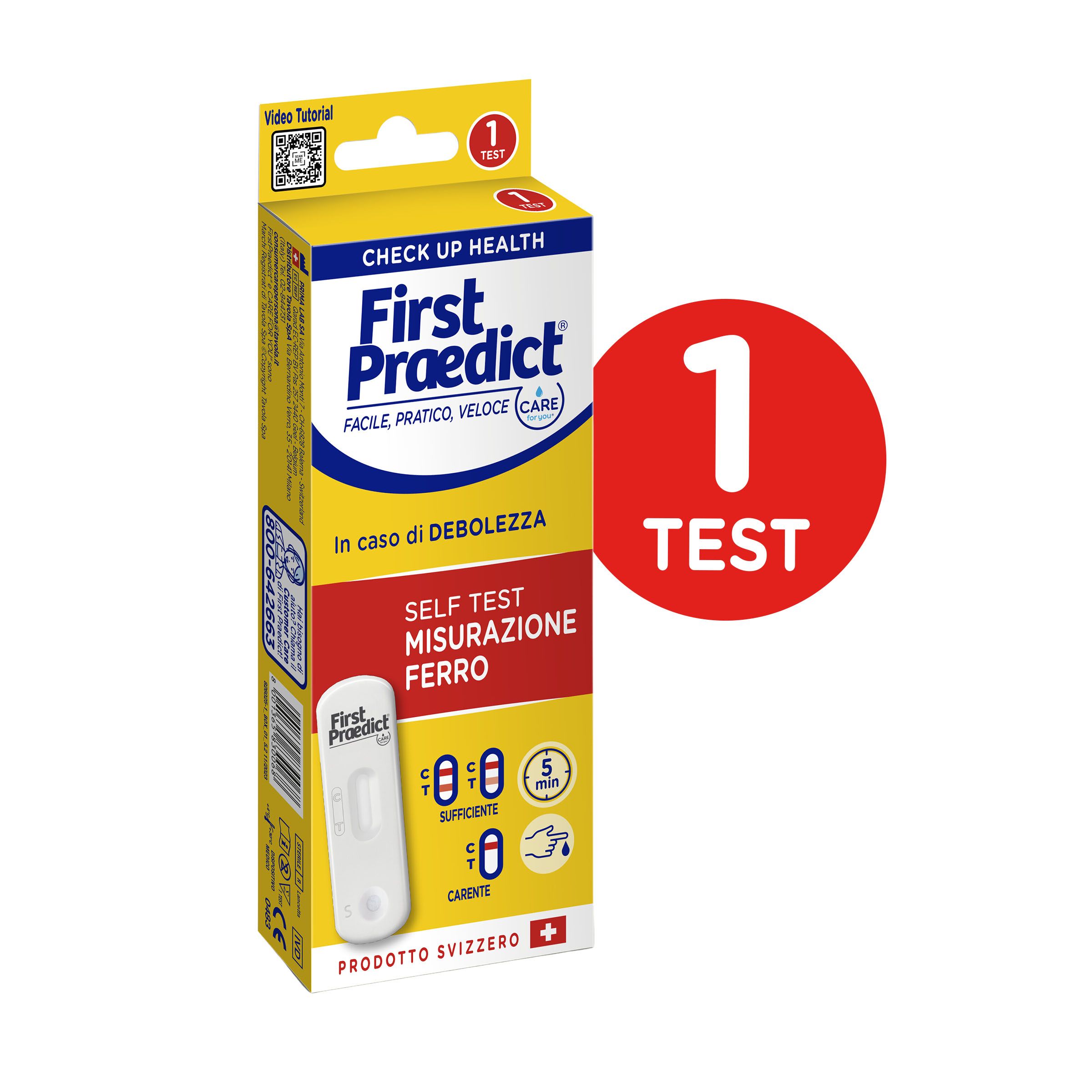 First Praedict - Self-test Ferritina: kit rapido per la rilevazione della ferritina nel sangue