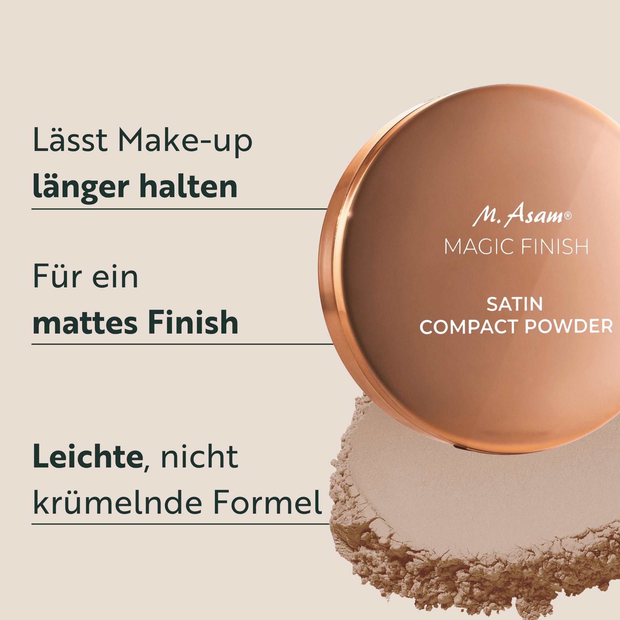 M ASAM, Satin Kompaktpuder Ivory