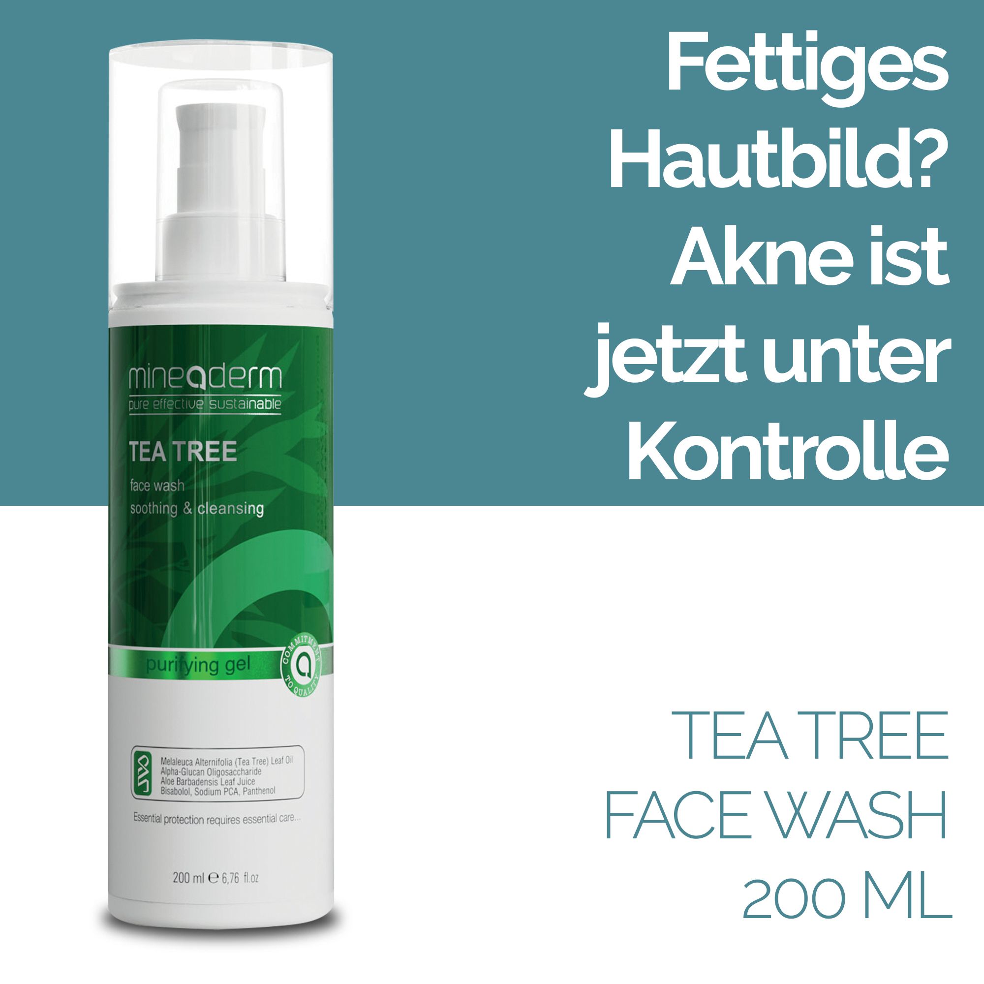 Mineaderm TeaTree Face Wash