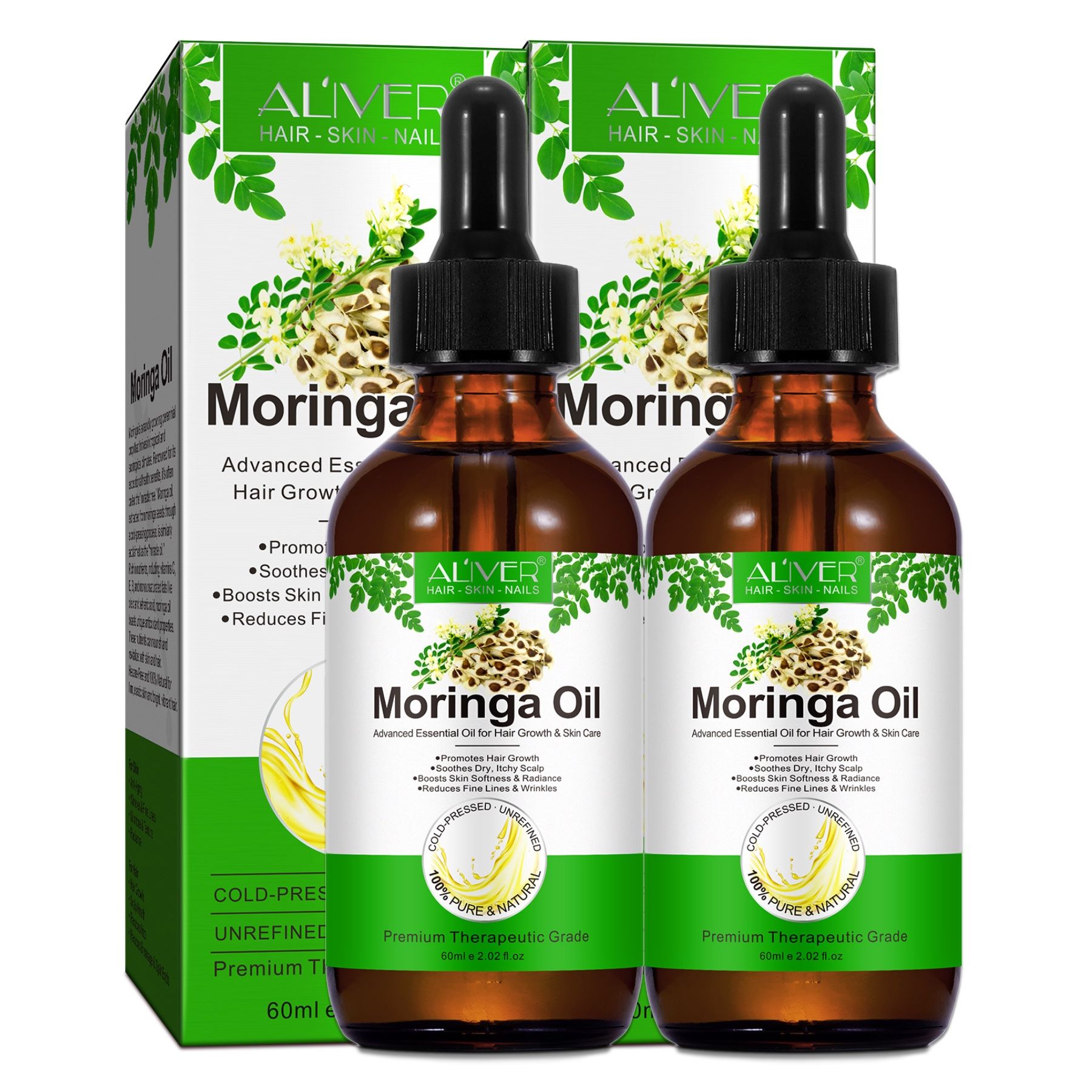 Aliver Moringa Öl Hautöl für Haare Haut Gesicht