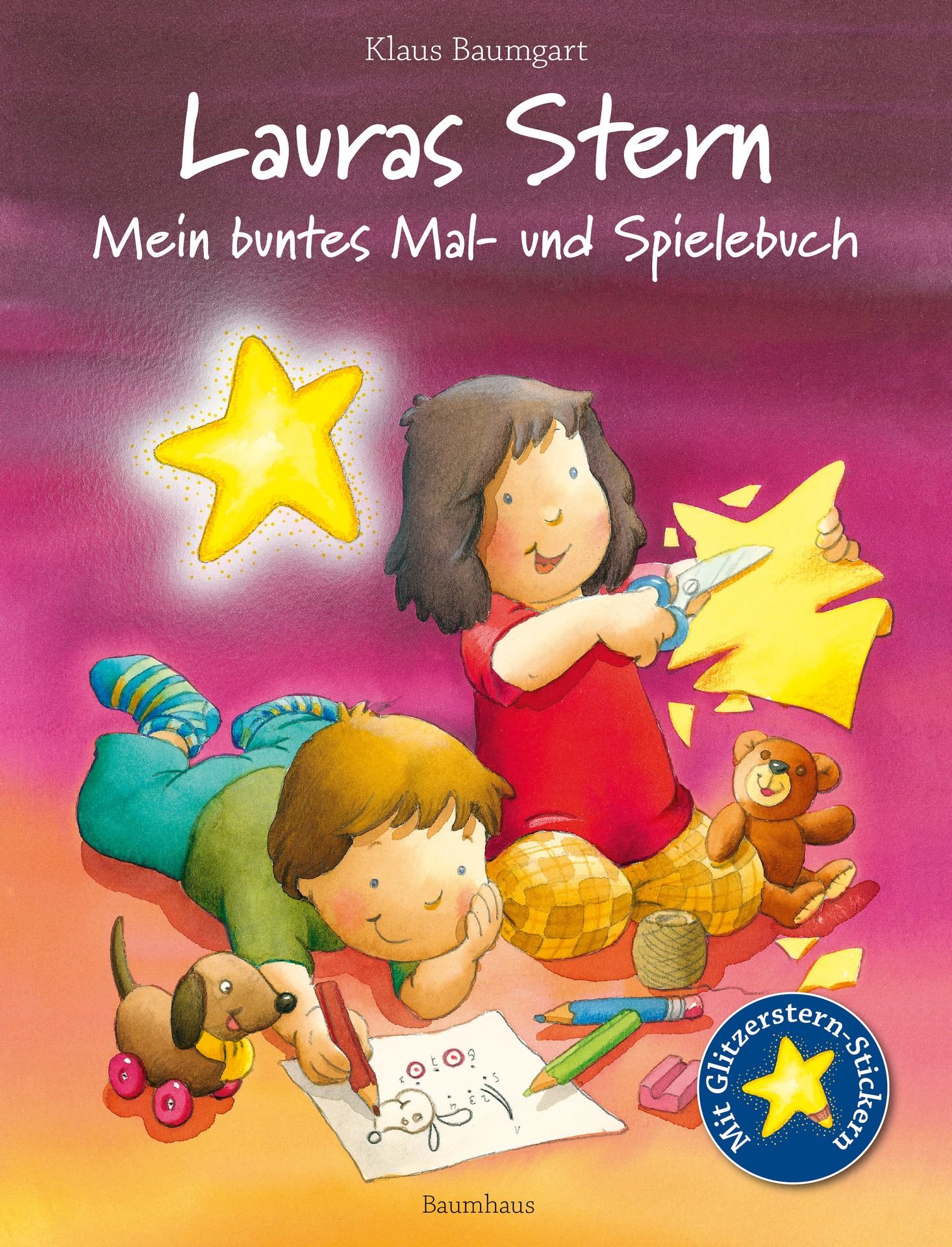 Lauras Stern - Mein buntes Mal- und Spielebuch Mit Glitzerstern-Stickern