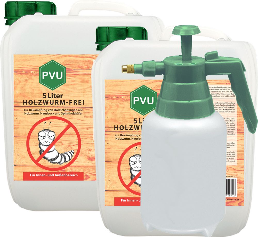 PVU Holzwurmspray mit 2L Drucksprüher